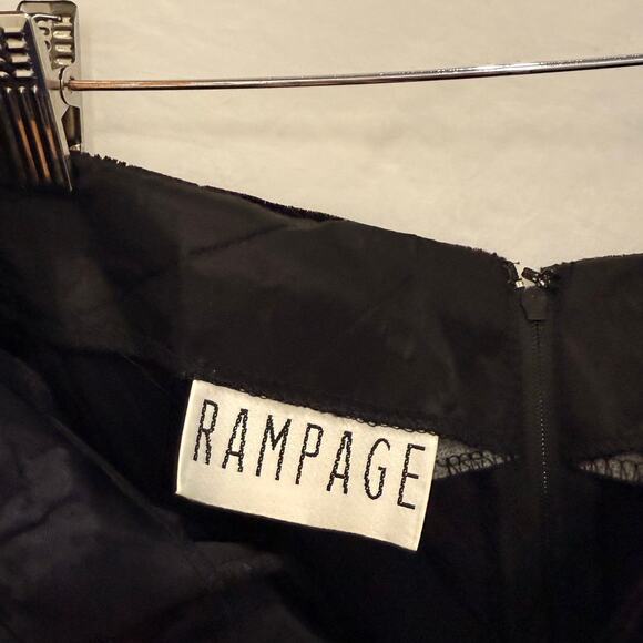 Vintage 1990s Rampage Black Cocktail Dress Size 3 Y2K Evening Gown Retro - Picture 5 of 5